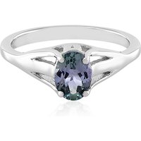 Nicht erhitzter Tansanit-Silberring Nicht erhitzter Tansanit-Silberring