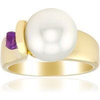 Weiße Südseeperlen-Goldring (Michelle Albala) Weiße Südseeperlen-Goldring (Michelle Albala)