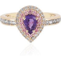 Purpurfarbener Ceylon-Saphir-Goldring (Adela Gold) Purpurfarbener Ceylon-Saphir-Goldring (Adela Gold)