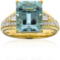 AAA-Brasilianischer Aquamarin-Goldring (CIRARI) AAA-Brasilianischer Aquamarin-Goldring (CIRARI)