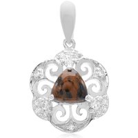 Mahagoni-Obsidian-Silberanhänger Mahagoni-Obsidian-Silberanhänger