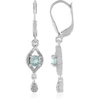 Blauer Apatit-Silberohrringe Blauer Apatit-Silberohrringe