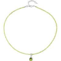 Peridot-Silberhalskette Peridot-Silberhalskette