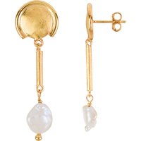 Süßwasserzuchtperlen-Silberohrringe Süßwasserzuchtperlen-Silberohrringe