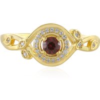 Pinkfarbener Zirkon-Silberring Pinkfarbener Zirkon-Silberring