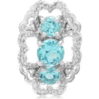 Blauer Apatit-Silberanhänger Blauer Apatit-Silberanhänger