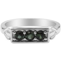 Brasilianischer Grüner Turmalin-Silberring Brasilianischer Grüner Turmalin-Silberring