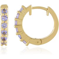 Tansanit-Silberohrringe Tansanit-Silberohrringe