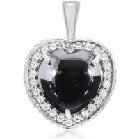 Schwarzer Hämatit-Silberanhänger Schwarzer Hämatit-Silberanhänger