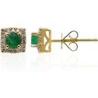 AAA-Sambia-Smaragd-Goldohrringe (CIRARI) AAA-Sambia-Smaragd-Goldohrringe (CIRARI)