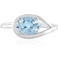 Himmelblauer Topas-Silberring Himmelblauer Topas-Silberring