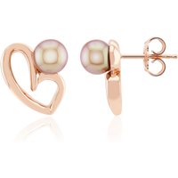 Purpurfarbene Ming-Perlen-Silberohrringe (TPC) Purpurfarbene Ming-Perlen-Silberohrringe (TPC)