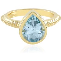 Himmelblauer Topas-Silberring Himmelblauer Topas-Silberring