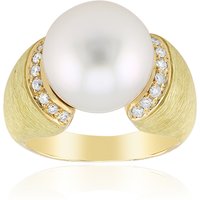 Weiße Südseeperlen-Goldring (Michelle Albala) Weiße Südseeperlen-Goldring (Michelle Albala)