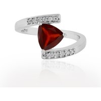 Hessonit-Granat-Silberring Hessonit-Granat-Silberring