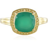 Grüner Onyx-Silberring Grüner Onyx-Silberring