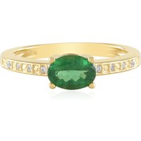 Grüner Apatit-Silberring Grüner Apatit-Silberring