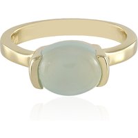 Blauer Chalzedon-Silberring Blauer Chalzedon-Silberring