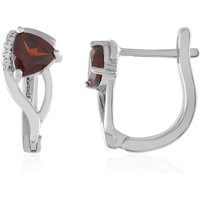 Mosambik-Granat-Silberohrringe Mosambik-Granat-Silberohrringe