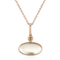 Grüner Mondstein-Silberhalskette (KM by Juwelo) Grüner Mondstein-Silberhalskette (KM by Juwelo)