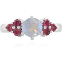 Regenbogen-Mondstein-Silberring Regenbogen-Mondstein-Silberring