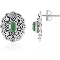 Grüner Türkis-Silberohrringe (Desert Chic) Grüner Türkis-Silberohrringe (Desert Chic)
