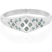 Fancy-Diamant-Silberring Fancy-Diamant-Silberring
