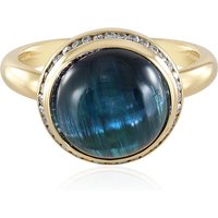 Indigolith-Katzenauge-Goldring (AMAYANI) Indigolith-Katzenauge-Goldring (AMAYANI)