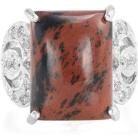 Mahagoni-Obsidian-Silberring Mahagoni-Obsidian-Silberring