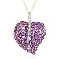 Sambia-Amethyst-Silberhalskette Sambia-Amethyst-Silberhalskette