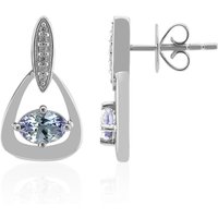 Nicht erhitzter Tansanit-Silberohrringe (Pallanova) Nicht erhitzter Tansanit-Silberohrringe (Pallanova)