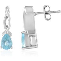 Blauer Apatit-Silberohrringe Blauer Apatit-Silberohrringe