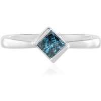 Blauer I3 Diamant-Silberring Blauer I3 Diamant-Silberring