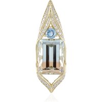 Mehrfarbiger Ukrainischer Topas-Goldanhänger (de Melo) Mehrfarbiger Ukrainischer Topas-Goldanhänger (de Melo)