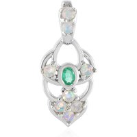 Russischer Smaragd-Silberanhänger Russischer Smaragd-Silberanhänger