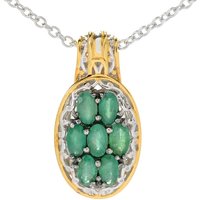 Sambia-Smaragd-Silberhalskette (Gems en Vogue) Sambia-Smaragd-Silberhalskette (Gems en Vogue)