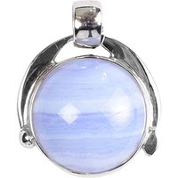 Blauer Chalzedon-Silberanhänger Blauer Chalzedon-Silberanhänger