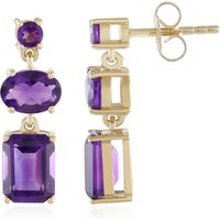 Sambia-Amethyst-Silberohrringe Sambia-Amethyst-Silberohrringe