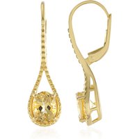 Gelber Beryll-Silberohrringe Gelber Beryll-Silberohrringe