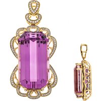 Patroke-Kunzit-Goldanhänger (AMAYANI) Patroke-Kunzit-Goldanhänger (AMAYANI)