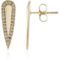 I3 Champagner-Brillant-Goldohrringe (de Melo) I3 Champagner-Brillant-Goldohrringe (de Melo)