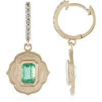 Russischer Smaragd-Goldohrringe Russischer Smaragd-Goldohrringe