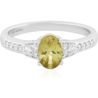 Goldener Apatit-Silberring Goldener Apatit-Silberring