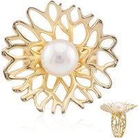 Weiße Süßwasserzuchtperlen-Silberring (TPC) Weiße Süßwasserzuchtperlen-Silberring (TPC)