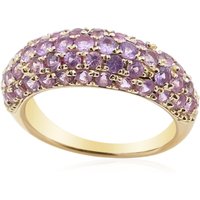 Nicht erhitzter Purpurfarbener Ceylon-Saphir-Goldring Nicht erhitzter Purpurfarbener Ceylon-Saphir-Goldring