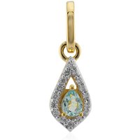 Nigerianischer Mintgrüner Beryll-Goldanhänger Nigerianischer Mintgrüner Beryll-Goldanhänger