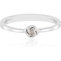 I3 Champagner-Brillant-Silberring I3 Champagner-Brillant-Silberring