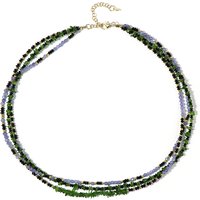 Edelstein-Silberhalskette Edelstein-Silberhalskette