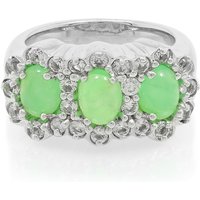 Kaiserlicher Chrysopras-Silberring Kaiserlicher Chrysopras-Silberring