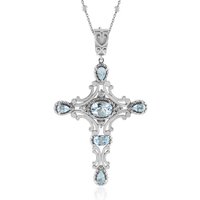 Himmelblauer Topas-Silberhalskette (Dallas Prince Designs) Himmelblauer Topas-Silberhalskette (Dallas Prince Designs)